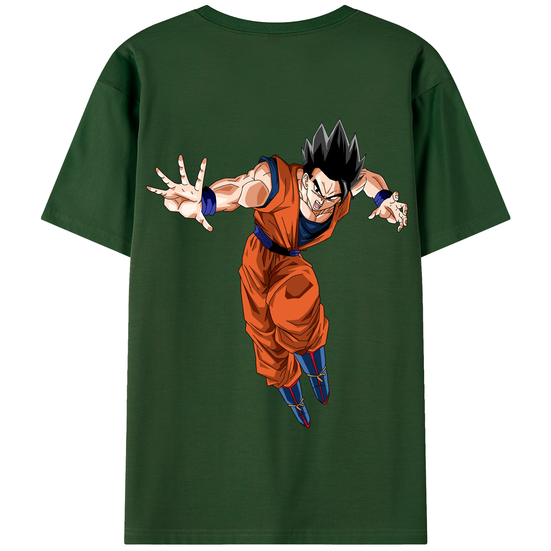 （画像用） ドラゴンボール 孫 悟飯（そんごはん）DRAGON BALL Son Gohan 綿100％半袖Tシャツ（背面プリント）